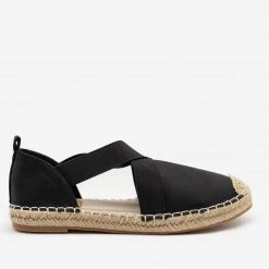 Top Moda Striped Espadrille Elastic Flats