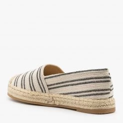 Top Moda Newest Arrivals Striped Espadrille Slip On Flats