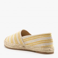 Top Moda Newest Arrivals Striped Espadrille Slip On Flats