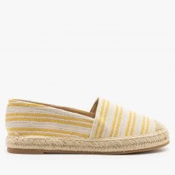 Top Moda Newest Arrivals Striped Espadrille Slip On Flats