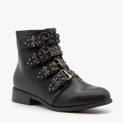 Reneeze Shoes Studded Buckle Boot