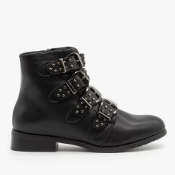 Reneeze Shoes Studded Buckle Boot