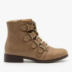 Reneeze Shoes Studded Buckle Boot