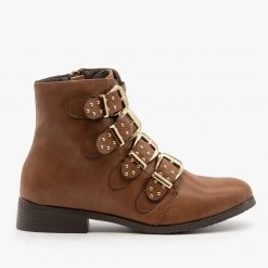 Reneeze Shoes Studded Buckle Boot