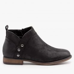 Mata Studded Burnished Toe Booties Newest Arrivals