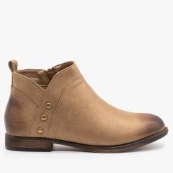 Mata Studded Burnished Toe Booties Newest Arrivals