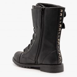Glaze Studded Combat Boots Newest Arrivals