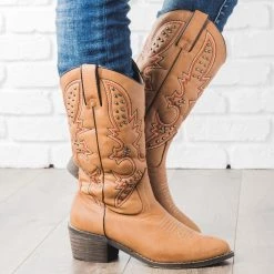 Dollhouse Shoes Studded Cowgirl Boots