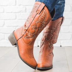 Dollhouse Shoes Studded Cowgirl Boots