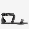 Qupid Shoes Newest Arrivals Studded Criss Cross Sandals