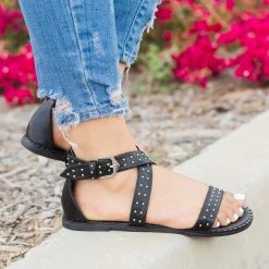Qupid Shoes Newest Arrivals Studded Criss Cross Sandals
