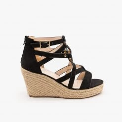 Soho Girls Studded Gladiator Espadrille Wedges