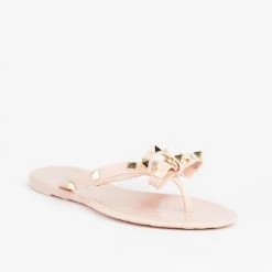 Weeboo Studded Jelly Bow Tie Sandals