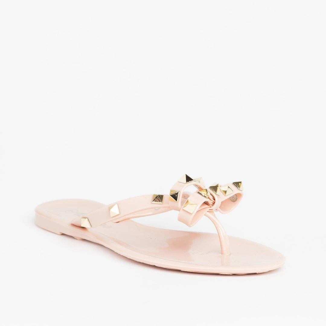 Weeboo Studded Jelly Bow Tie Sandals 1 Weeboo Studded Jelly Bow Tie Sandals