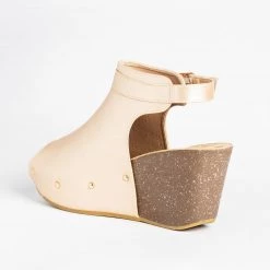 Refresh Studded Open-Toe Wedges Newest Arrivals
