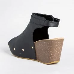 Refresh Studded Open-Toe Wedges Newest Arrivals