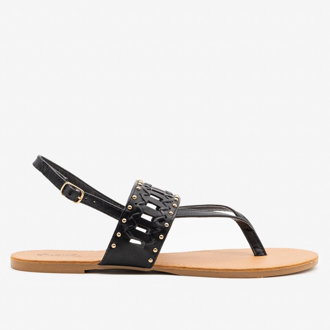 Qupid Shoes Studded Simple Slingback Sandals Newest Arrivals 4 Qupid Shoes Studded Simple Slingback Sandals Newest Arrivals