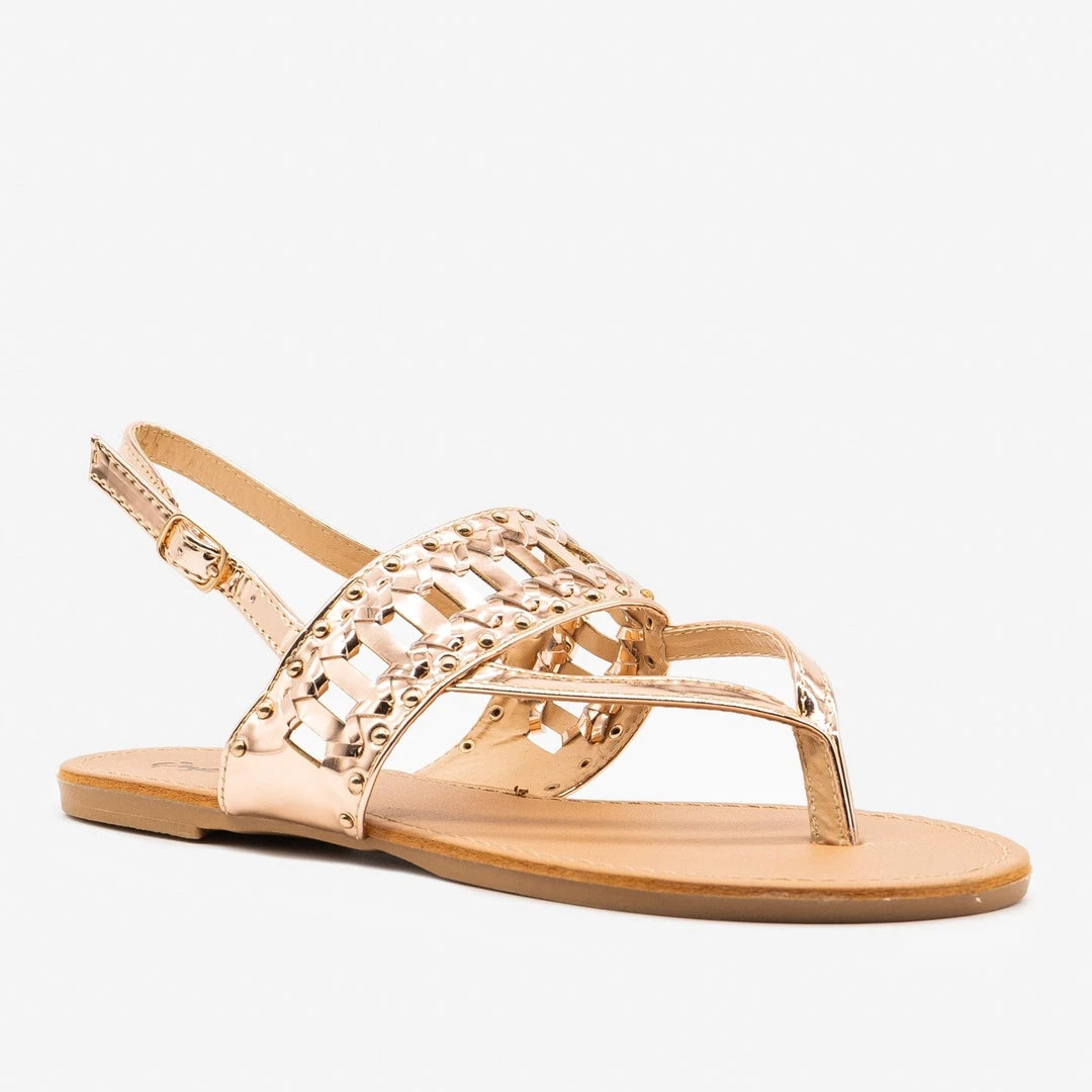 Qupid Shoes Studded Simple Slingback Sandals Newest Arrivals 2 Qupid Shoes Studded Simple Slingback Sandals Newest Arrivals