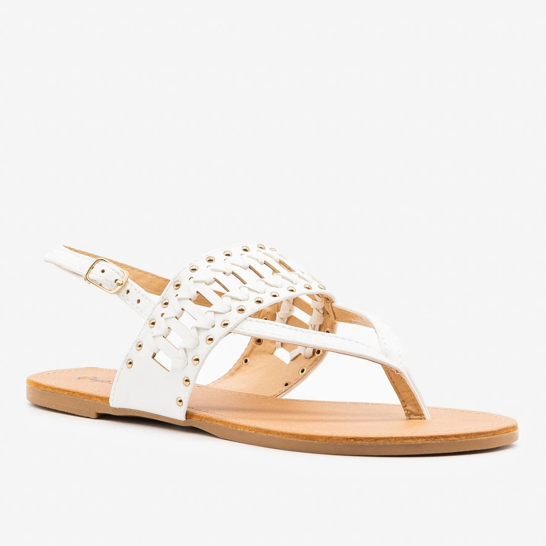 Qupid Shoes Studded Simple Slingback Sandals Newest Arrivals 8 Qupid Shoes Studded Simple Slingback Sandals Newest Arrivals
