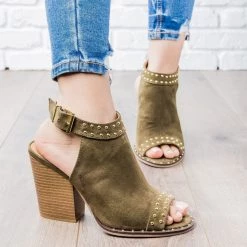 Qupid Shoes Newest Arrivals Studded Slingback Booties