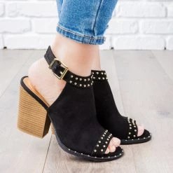 Qupid Shoes Newest Arrivals Studded Slingback Booties