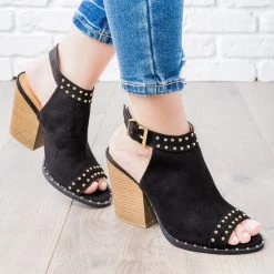 Qupid Shoes Newest Arrivals Studded Slingback Booties
