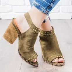 Qupid Shoes Newest Arrivals Studded Slingback Booties