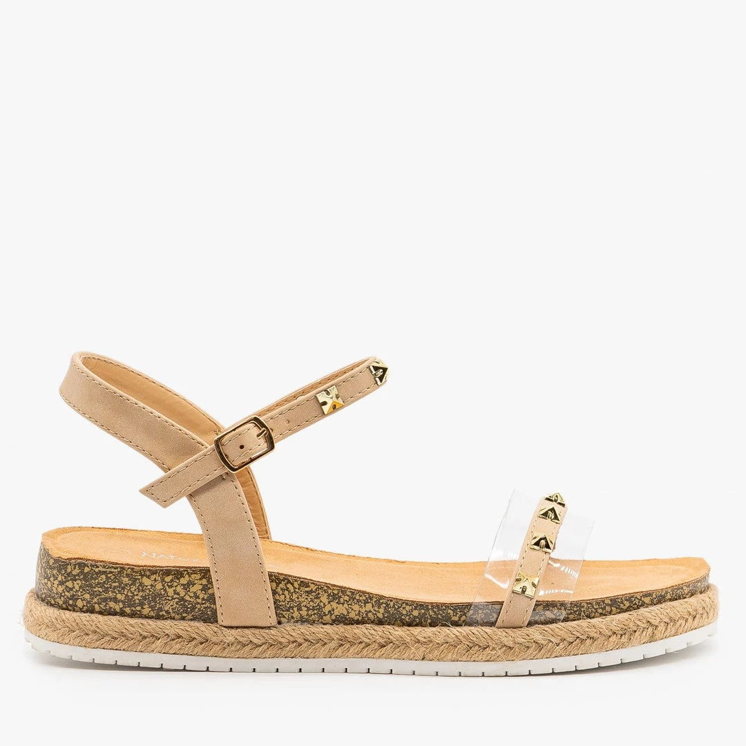 Nature Breeze Studded Strappy Espadrille Sandals 1 Nature Breeze Studded Strappy Espadrille Sandals