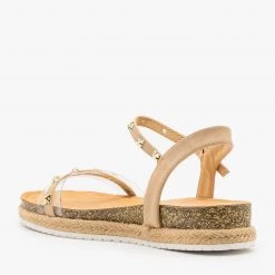 Nature Breeze Studded Strappy Espadrille Sandals 12 Nature Breeze Studded Strappy Espadrille Sandals