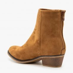 Nature Breeze Newest Arrivals Studded West-Inspired Booties