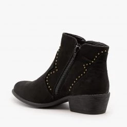 Bamboo Shoes Studded Western-Style Booties FINAL SALE Newest Arrivals