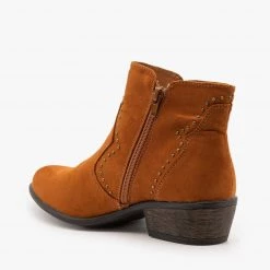 Bamboo Shoes Studded Western-Style Booties FINAL SALE Newest Arrivals