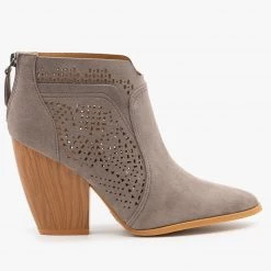 Qupid Shoes Stunning Laser Cut Booties Newest Arrivals