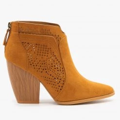 Qupid Shoes Stunning Laser Cut Booties Newest Arrivals