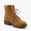 Mata Newest Arrivals Sturdy Cheetah Print Essential Boots