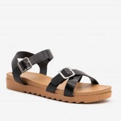 Weeboo Sturdy Cross-Buckled Sandal Newest Arrivals