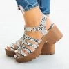 Pazzle Stylish Caged Chunky Sandals Newest Arrivals