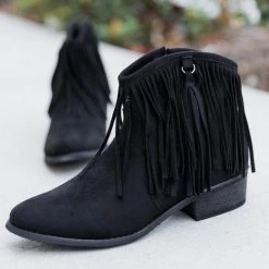 Reneeze Shoes Newest Arrivals Stylish Fringe Western Booties