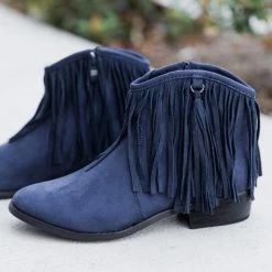 Reneeze Shoes Newest Arrivals Stylish Fringe Western Booties