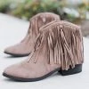 Reneeze Shoes Newest Arrivals Stylish Fringe Western Booties