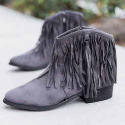 Reneeze Shoes Newest Arrivals Stylish Fringe Western Booties