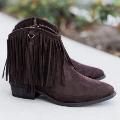 Reneeze Shoes Newest Arrivals Stylish Fringe Western Booties