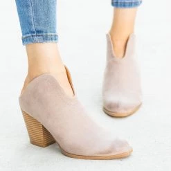 Qupid Shoes Stylish Mule Western Ankle Booties