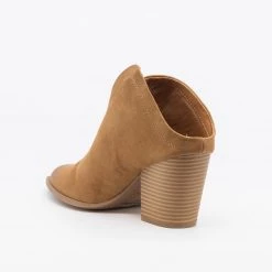 Qupid Shoes Stylish Mule Western Ankle Booties