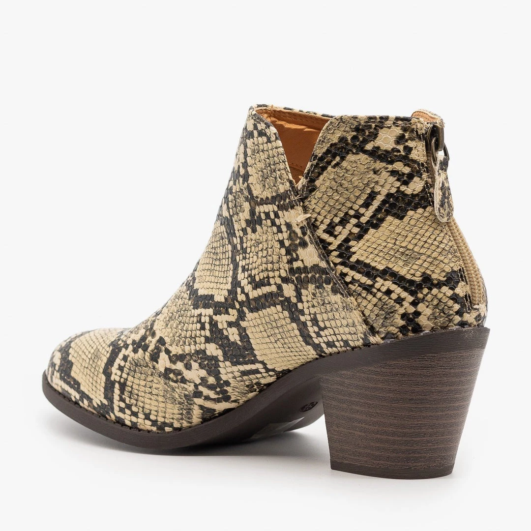Mata Newest Arrivals Stylish Snake Print Booties 2 Mata Newest Arrivals Stylish Snake Print Booties