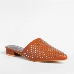 Beast Shoes Stylish Studded Mule Flats Newest Arrivals