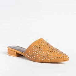 Beast Shoes Stylish Studded Mule Flats Newest Arrivals