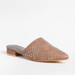 Beast Shoes Stylish Studded Mule Flats Newest Arrivals