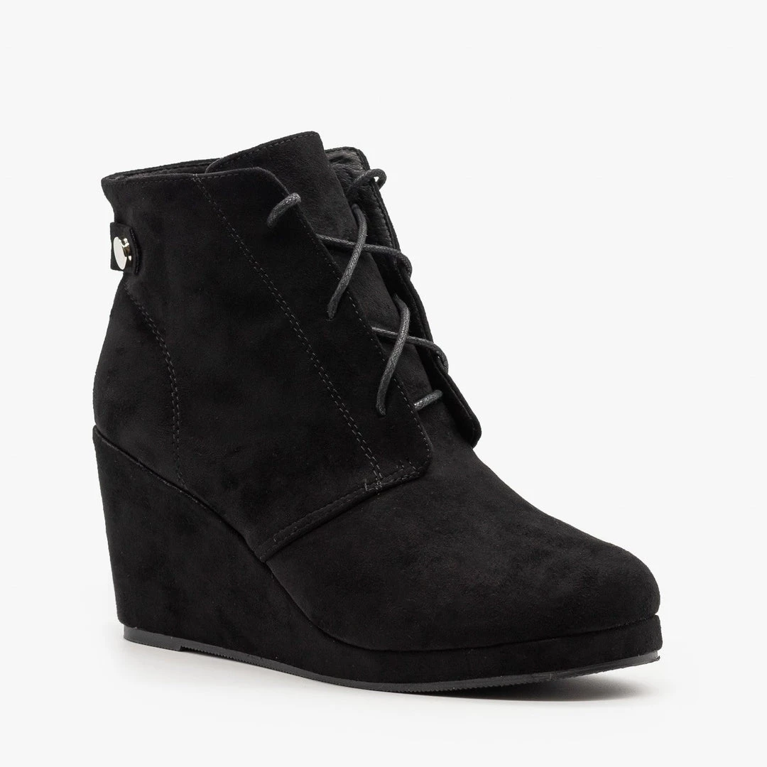 Chase & Chloe Stylish Wedge Heel Ankle Booties FINAL SALE 5 Chase & Chloe Stylish Wedge Heel Ankle Booties FINAL SALE