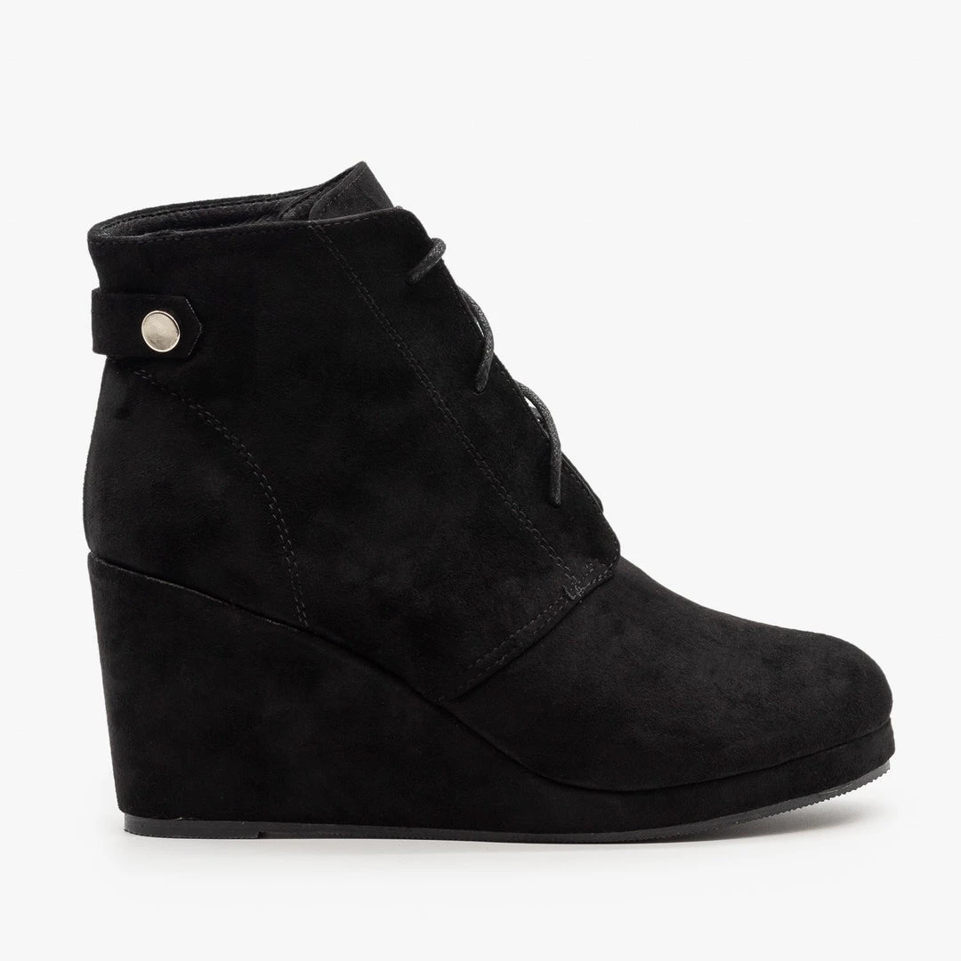 Chase & Chloe Stylish Wedge Heel Ankle Booties FINAL SALE 6 Chase & Chloe Stylish Wedge Heel Ankle Booties FINAL SALE